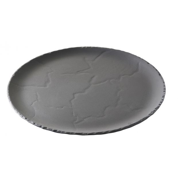 set of 4 basalt 8.75inch round plate