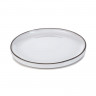 Assiette plate en porcelaine - 21cm - Blanc