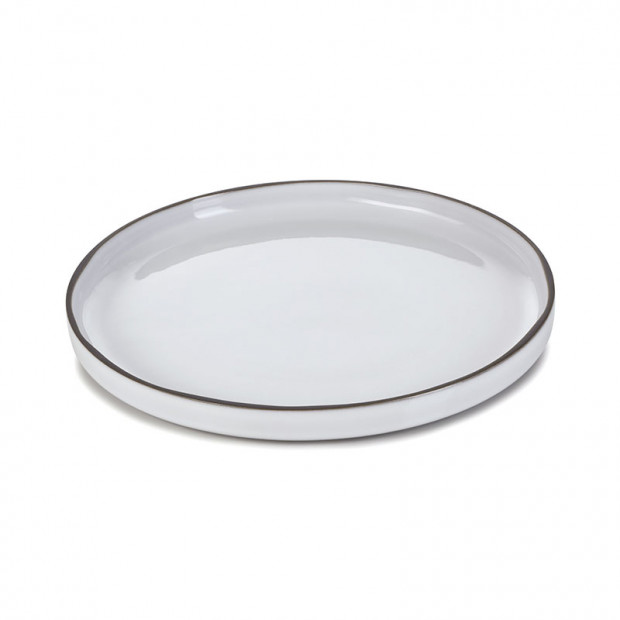 Assiette plate en porcelaine - 26cm - Blanc
