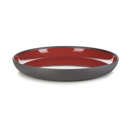 Assiette creuse en porcelaine - 27 cm - Rouge