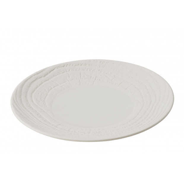 Assiette plate en porcelaine - 28cm - Blanc