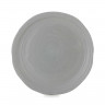 Assiette plate en porcelaine - 28.5 cm - Gris