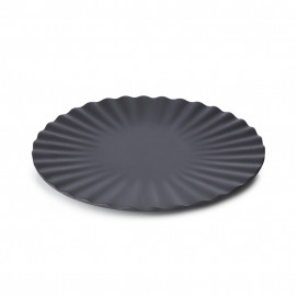 Assiette plate en porcelaine - 17 cm - Noir