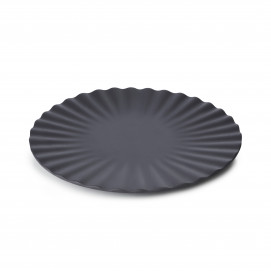 Assiette plate en porcelaine - 21 cm - Noir