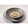 Assiette creuse en porcelaine - 24cm - Gris