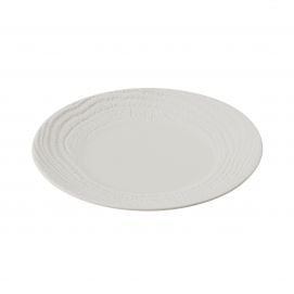 Assiette plate en porcelaine - 26,5cm - Blanc