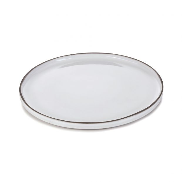 Assiette plate en porcelaine - 30cm - Blanc