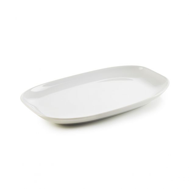 Assiette plate en porcelaine - 29cm - Blanc