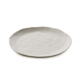 Assiette plate en porcelaine - 15 cm - Blanc