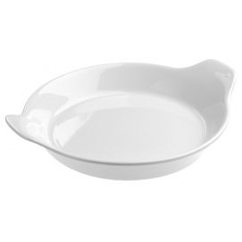 Plat à oeufs en porcelaine - 18 cm - Blanc