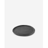 Assiette plate en porcelaine - 26 cm - Noir