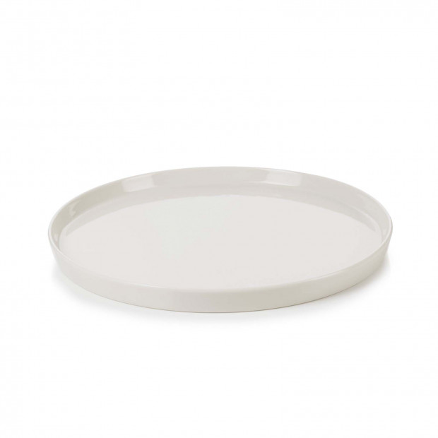 Assiette plate en porcelaine - 24cm - Blanc