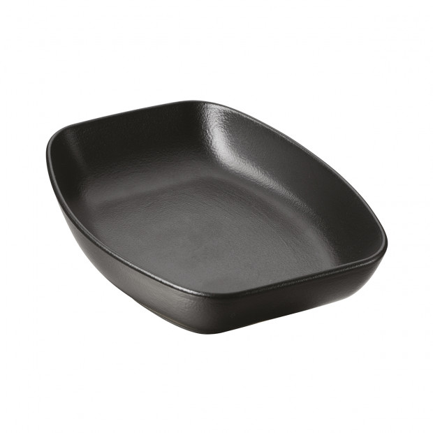 Plat creux en porcelaine - 19cm - Noir