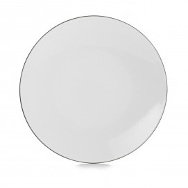 Assiette plate en porcelaine - 26cm - Blanc