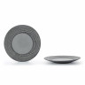 Assiette plate en porcelaine - 28cm - Gris