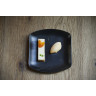 Assiette plate en porcelaine - 20,8cm - Noir