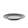 Assiette plate en porcelaine - 21,5cm - Gris