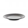 Assiette plate en porcelaine - 26,5cm - Gris