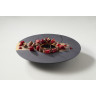 Assiette creuse en porcelaine - 30.3 cm - Noir