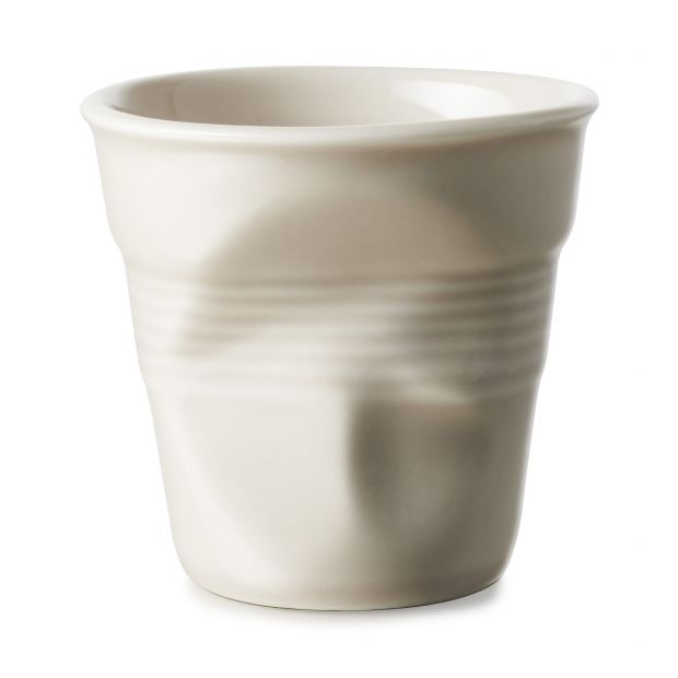 Gobelet froissés en porcelaine - Gris