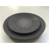 Assiette plate en porcelaine - 31cm - Gris